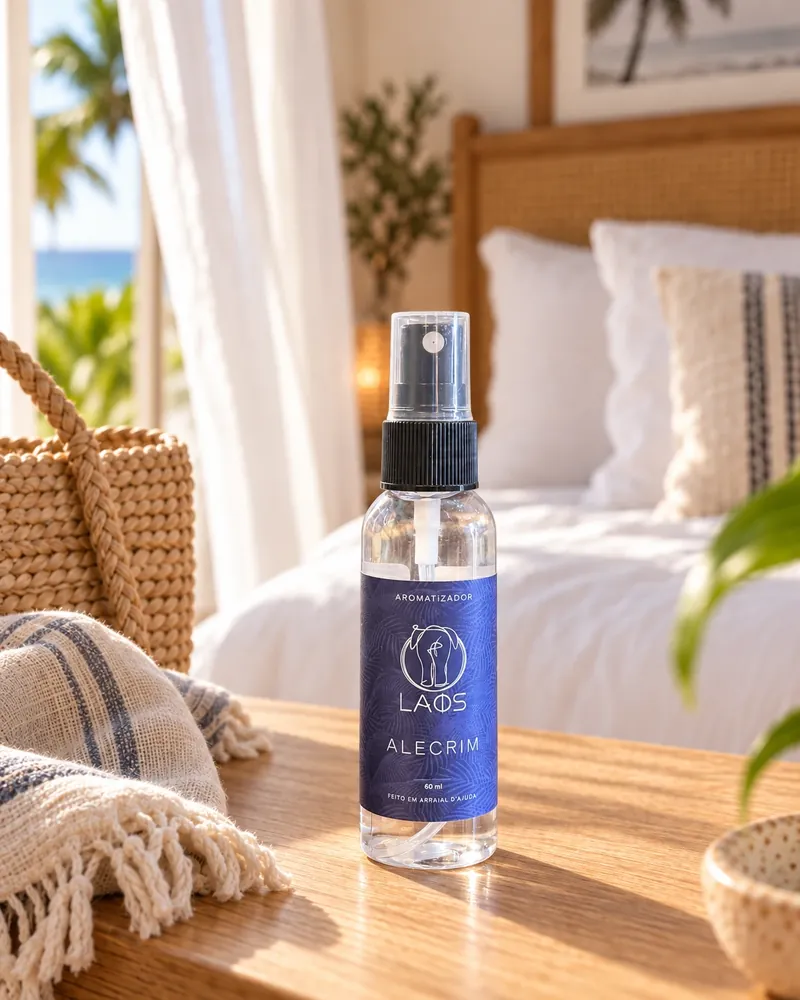 Spray Alecrim 60 ml num ambiente de casa
