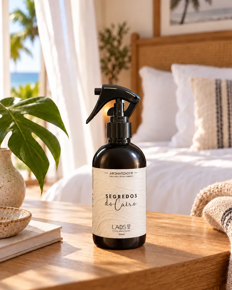 Home spray Segredos do Cairo num ambiente de casa