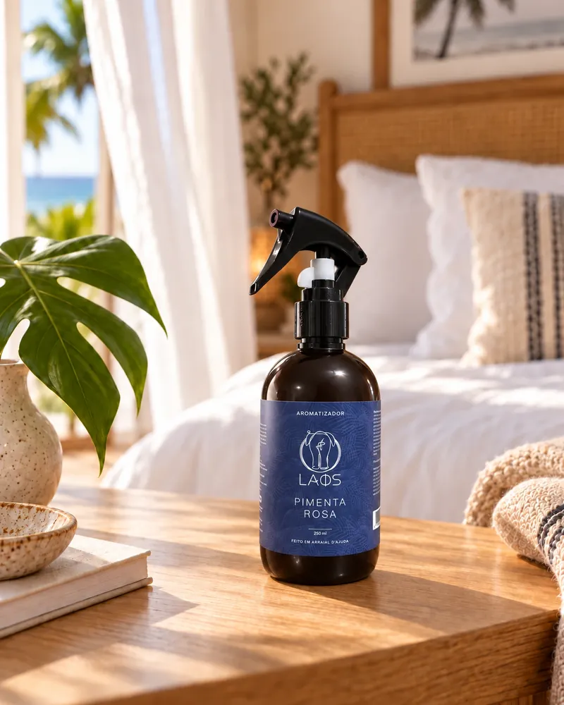 Aromatizador Pimenta Rosa num ambiente de casa