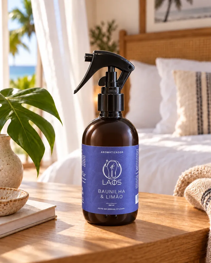 Aromatizador Baunilha e Limão num ambiente de casa