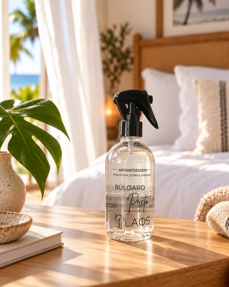 Aromatizador Búlgaro Preto num ambiente de casa