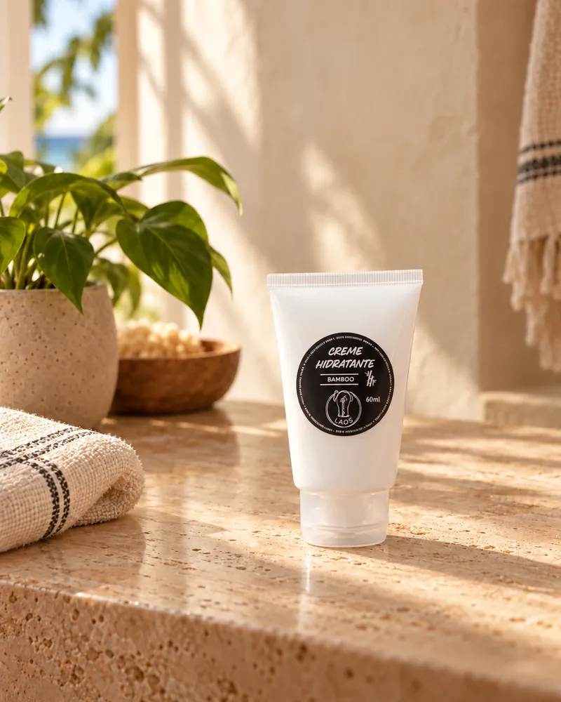 Creme Hidratante Bamboo num ambiente de casa