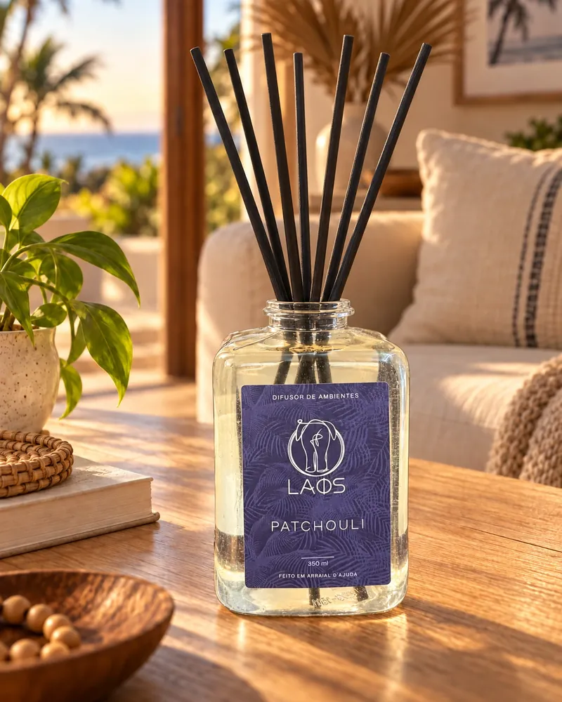 Difusor Patchouli num ambiente de casa