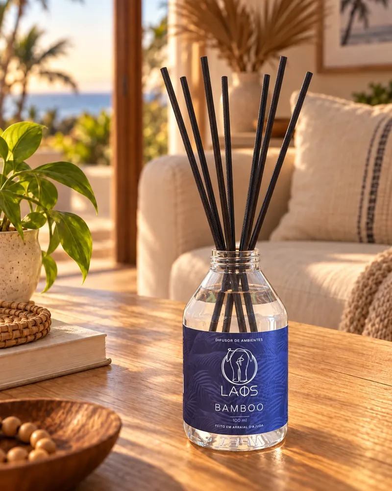 Difusor Bamboo 100 ml num ambiente de casa