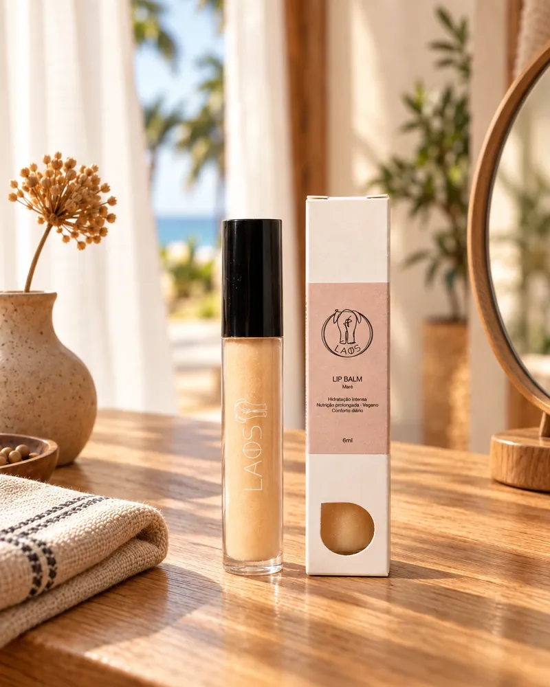 Lip Balm Natural num ambiente de casa