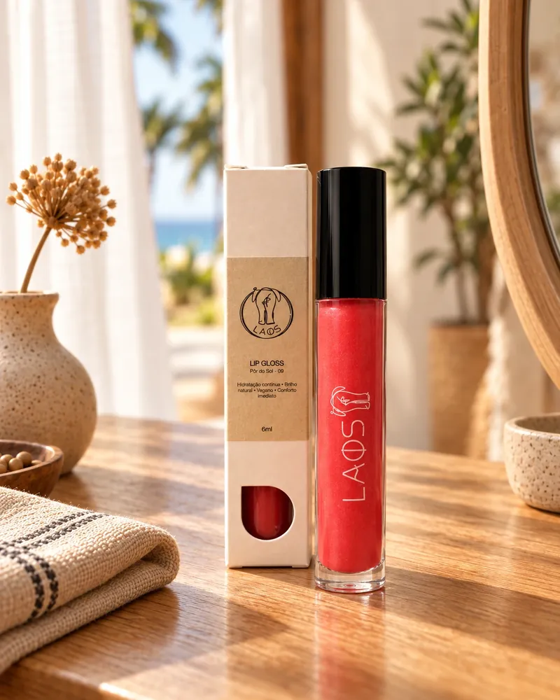 Lip Gloss Poente 09 num ambiente de casa
