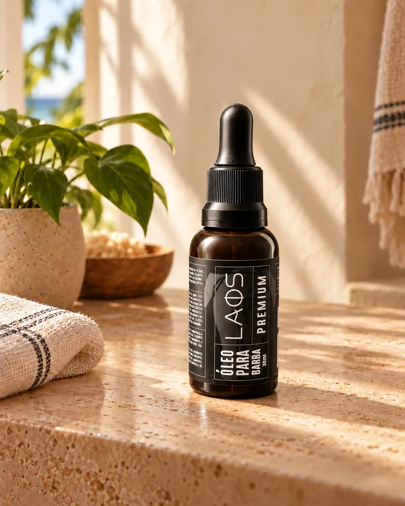 Óleo para Barba num ambiente de casa