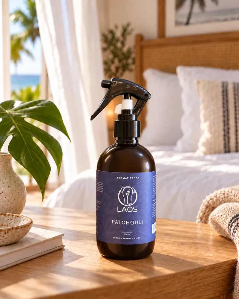 Home spray Patchouli num ambiente de casa