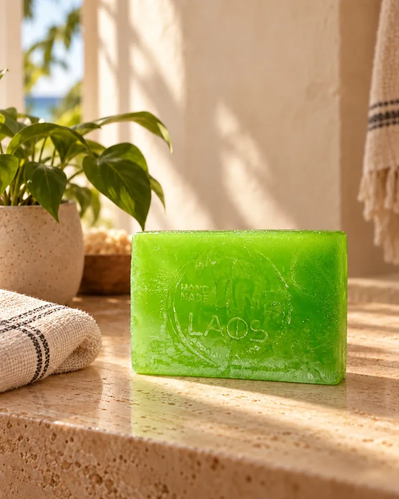 Sabonete de Aloe Vera num ambiente de casa