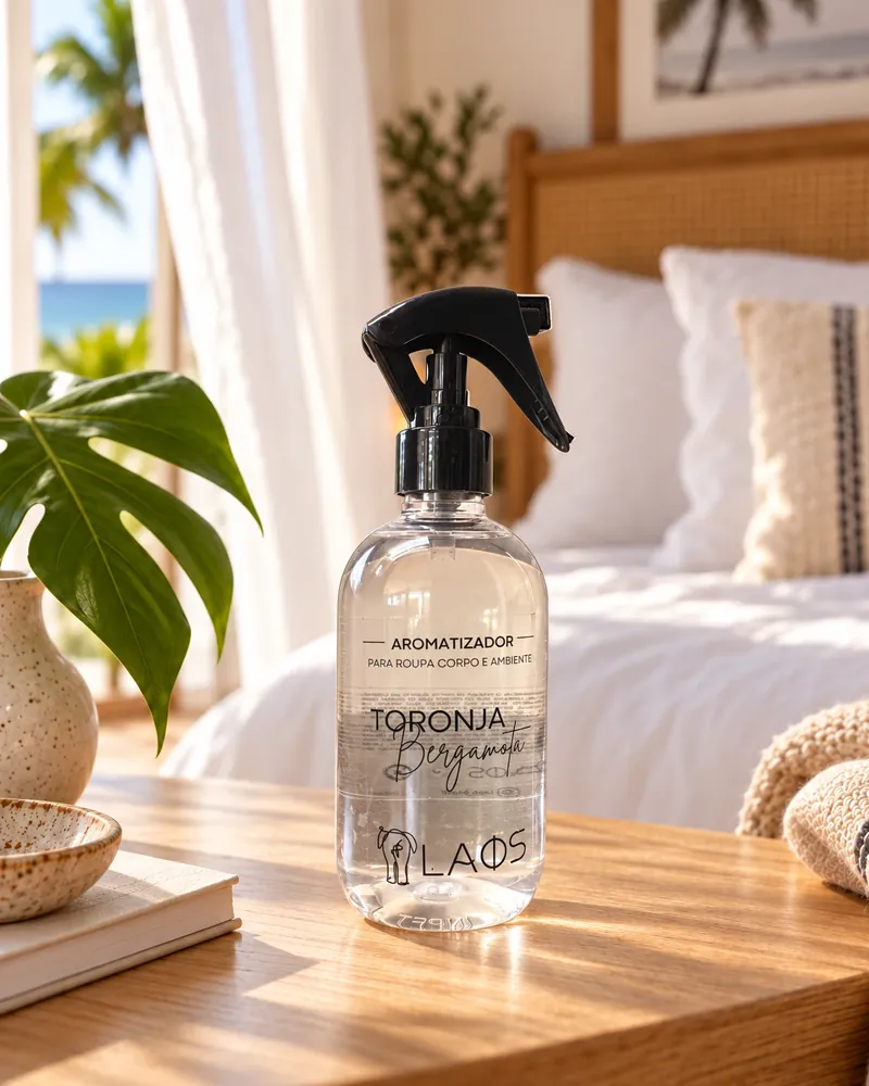 Home spray Toranja & Bergamota num ambiente de casa