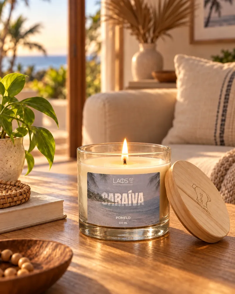 Vela Caraíva num ambiente de casa