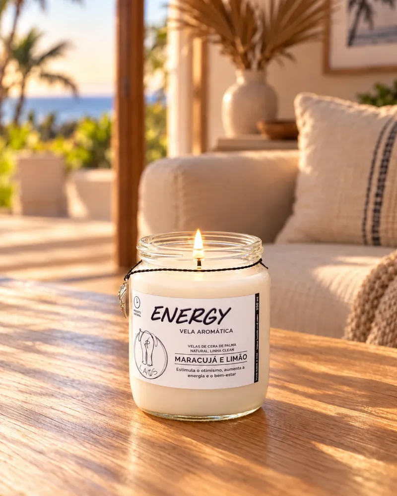 Vela Energy num ambiente de casa