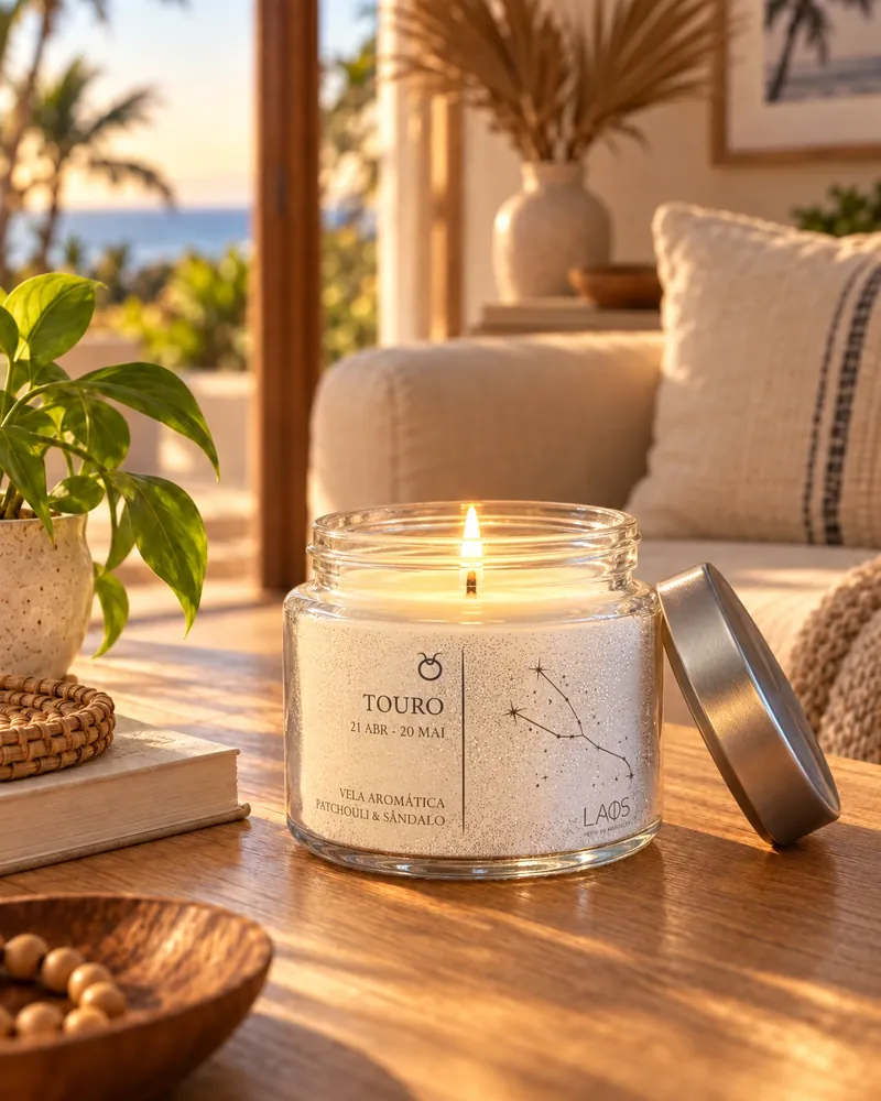 Vela Touro num ambiente de casa